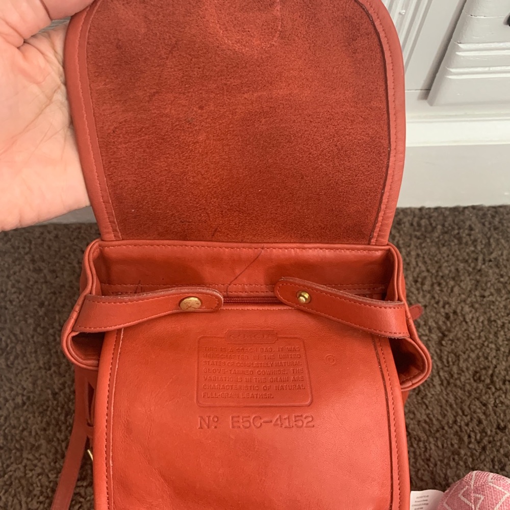 Vtg Coach 4152 red Leather Backpack - Picture 8 of 10